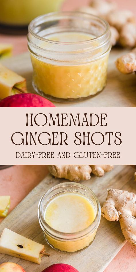 Ginger Apple Cider Vinegar Shot Recipe, Ginger Simple Syrup Recipe, Ginger Root Recipes, Apple Cider Vinegar Shots, Ginger Shot Recipe, Healthy Winter Recipes, Gluten Free Drinks, Simple Paleo, Healthy Spring Recipes