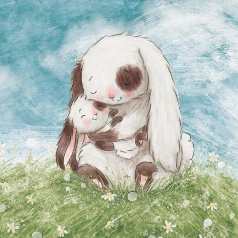 Bunny Rabbit Art, Illustration Kunst, Cute Bunny Pictures, Bunny Painting, Some Bunny Loves You, Cute Animal Illustration, Bunny Pictures, Rabbit Art, Bunny Art