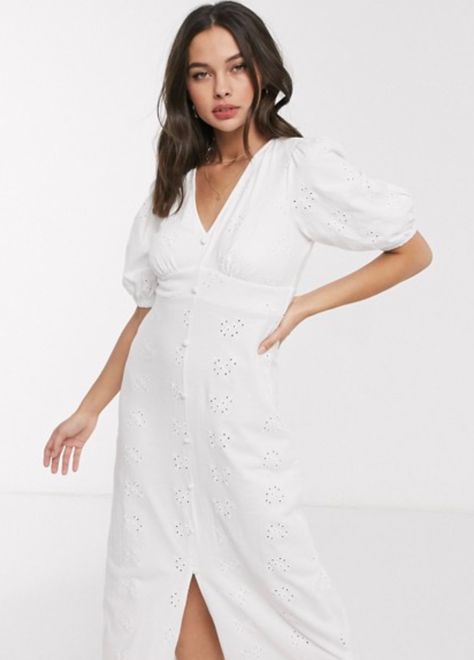 Proof That Puff Sleeves Are Back and Chicer Than Ever Cheap Summer Dresses, Daytime Dresses, Design Square, Prairie Dress, Boho Maxi, Maxi Dress With Sleeves, White Maxi Dresses, Cheap Dresses, Square Neck