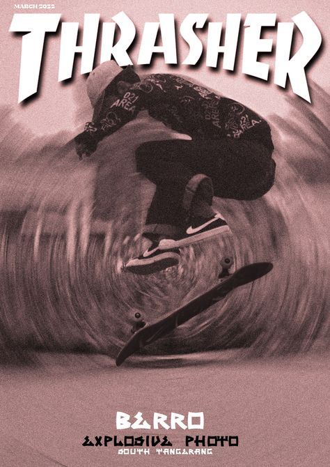 Thrasher Skate, Poster Magazine, Skateboard Aesthetic, Thrasher Magazine, Vintage Poster Design, Cars Movie, Vintage Poster Art, Room Posters, Cool Posters