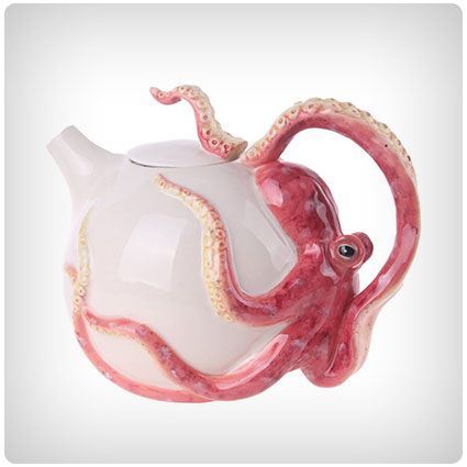 Octopus Teapot, Art Bizarre, Red Octopus, Teapots Unique, Octopus Art, Teapots And Cups, Ceramics Pottery Art, Ceramic Teapots, Tea Pot