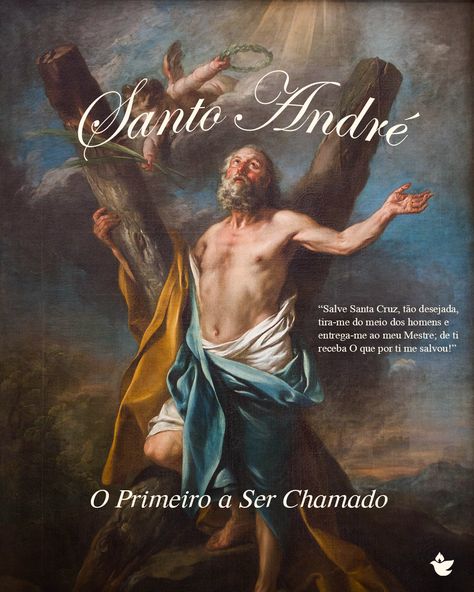 O Legado da Cruz ✝ Santo André, também conhecido como André, o Apóstolo, foi um dos doze apóstolos escolhidos por Jesus Cristo para ser seu discípulo. 📖🙏 Santo André é especialmente conhecido por ser o apóstolo que trouxe a Pedro até Jesus. Ele é considerado o primeiro chamado entre os apóstolos. 🙌❤ O culto a Santo André tem uma forte presença em várias tradições cristãs, e ele é venerado como padroeiro de diversas localidades, incluindo a Escócia e Rússia. 🌏✨ Santo Andre, Jesus