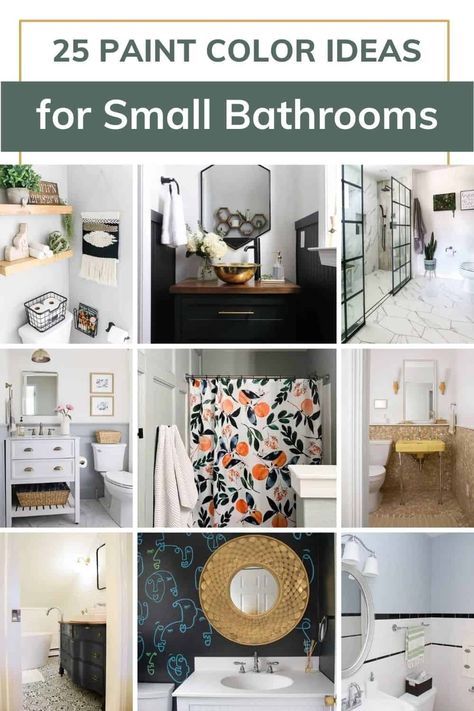 Paint Colors For Small Bathrooms, Modern Bathroom Paint, Bathroom Paint Colors Behr, Small Dark Bathroom, Grey Bathroom Paint, Accent Wall Paint Colors, Small Bathroom Paint Colors, Small Bathroom Window, Small Half Bath