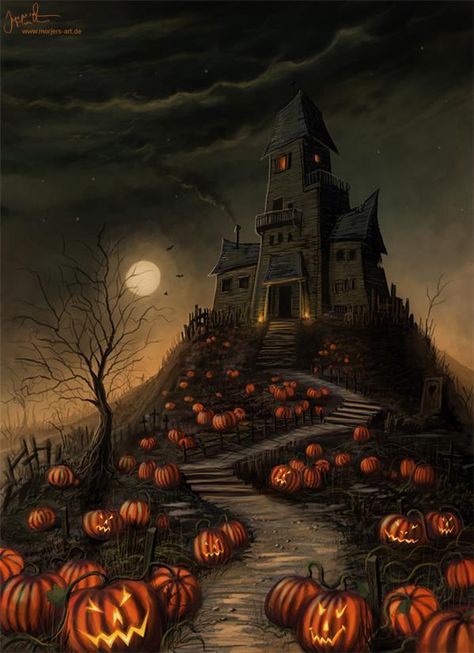 Halloween castle Strašidelný Halloween, Helloween Wallpaper, Halloween Decor Diy, Image Halloween, Halloween Kunst, Labu Halloween, Carte Halloween, Halloween 2013, Halloween Tattoo