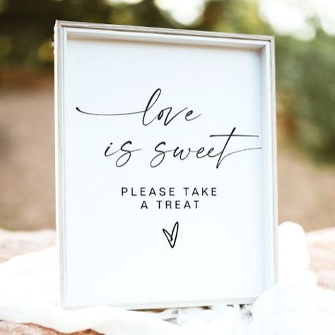 $11.65 | BLAIR Modern Bohemian Love Is Sweet Dessert Table - modern wedding, bohemian sign, boho sign, modern minimalist, love is sweet, take a treat, sweet table sign, dessert table sign, sweet favor, desert sign Engagement Party Dessert Table, Wedding Treats Table, Party Snack Table, Sweet Table Sign, Bridal Shower Sweets, White Dessert Tables, Anniversary Dessert, Food Table Decorations, Bridal Shower Desserts Table