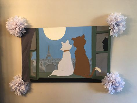 Aristocats Painting, Disney Canvas Paintings, Disney Canvas, Cat Paintings, Tools Drawing, Disney Paintings, Simple Canvas Paintings, Art Tools Drawing, Pinturas Disney