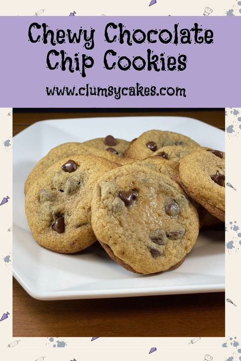 A pile of easy, soft and chewy chocolate chip cookies is sitting on a white hexagonal plate Chewy Chips Ahoy Recipe, Super Soft Chocolate Chip Cookies, Chips Ahoy Chewy, Easy Homemade Cookie Recipes, 2023 Cookies, Chips Ahoy Cookies, Easy Homemade Cookies, Cookie Recipes Homemade, Chips Ahoy