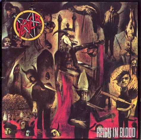 Slayer - Reign In Blood at Discogs Jeff Hanneman, Reign In Blood, Arte Heavy Metal, Seventh Son, Greatest Album Covers, South Of Heaven, Cool Album Covers, Heavy Metal Art, Extreme Metal