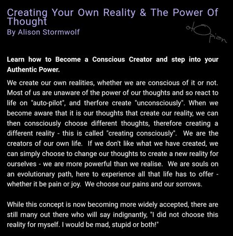 Creating your own reality and the power of thought Creating Your Reality, I Am The Creator Of My Own Reality, Reality Warping Power, The Universe Wants Me To Succeed, The Void Manifestation, Your Thoughts Create Your Reality, Quantum Reality, Powerful Manifestation Methods, Creating Reality