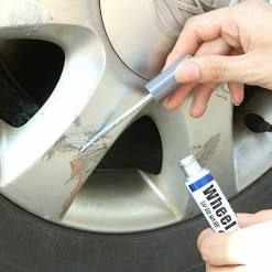 How to Fix Alloy Rim Scratches (with Pictures) - wikiHow Car Paint Repair, Alloy Wheels Repair, Tyre Tread, Waterproof Paint, Paint Repair, Wheel Repair, Car Fix, Car Cleaning Hacks, Car Hacks