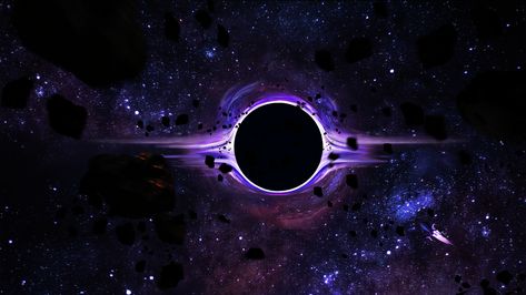 Expedition by Christopher KraklauFun matte painting and my attempt at a black hole Black Hole Pc Wallpaper, Black Hole Concept Art, Black Hole Color Palette, Black Hole Wallpaper Desktop, Black Hole Powers, Black Hole Monster, 1200x400 Wallpaper, Black Hole Aesthetic, Black Pc Wallpaper