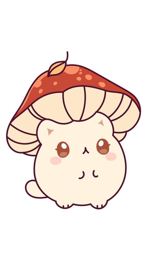 Mushroom Animals Drawing, Cute Things To Draw Kawaii, Cute Cartoon Template, Kawaii Cartoon Drawings, Draw Cute Mushroom, Hongitos Aesthetic, Kawaii Mushroom Drawing, Mushroom Cute Art, Cute Mushrooms Drawing