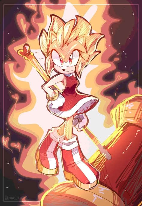 Super Amy Rose, Shadow And Amy, Amy The Hedgehog, Sonic Mania, Sonic Fanart, Speed Art, Super Sonic, Sonic And Amy, Fun To Draw