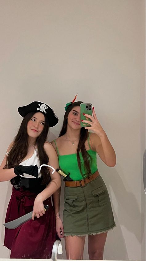 Peter Pan Costume Women, Captain Hook And Peter Pan Costume, Peter Pan Fantasia, Peter Pan And Captain Hook Costumes, Womens Captain Hook Costume, Peter Pan Costume For Women, Peter Pan Group Costume, Captain Hook And Peter Pan, Peter Pan Halloween Costume