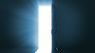 Door opening to a bright light. Alpha Channel is included. HD 1080. - HD stock video clip Daily Planet, Angel Readings, Shining Light, Open Door, Stage Lighting, Door Opener, Alpha Channel, Candle Shop, Bright Lights