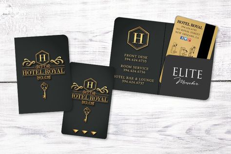 Key Card Design, Hotel Key Cards, Lake Hotel, Graphic Design Business Card, H Hotel, Royal Hotel, Candle Inspiration, Hotel Bar, Cards Design