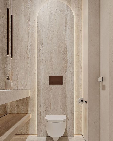 With a harmonious color scheme of sandy beige, pale cream, and coffee hues, the wash area exudes a soothing ambiance. Toilet And Bathroom Design, Cream Bathroom, Luxury Kids Bedroom, Bathroom Decor Luxury, Beige Bathroom, Bathroom Redesign, Architecture Model House, Toilet Design, Luxe Interiors