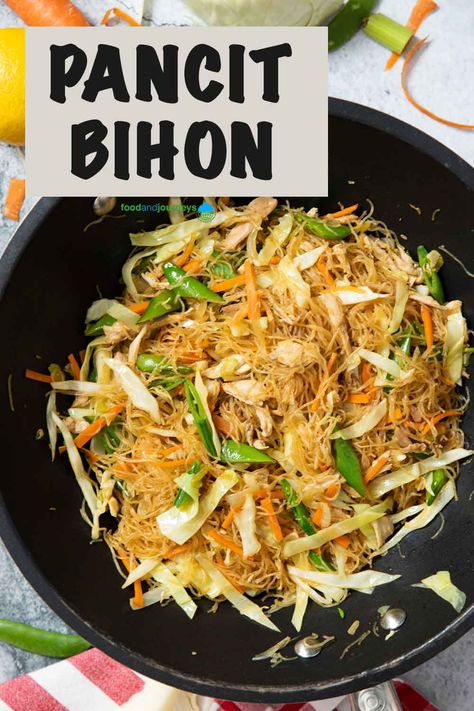 Pancit Easy Recipe, Pansit With Chicken, Pancit Canton Bihon Recipe Filipino, Pancit Recipe Filipino Dishes, Chicken Pancit Bihon Recipe Filipino, Authentic Pancit Bihon Recipe Filipino, Vegetable Pancit Recipe Filipino, Filipino Noodles Pancit Recipe, Pancit Recipe Filipino Vegetarian