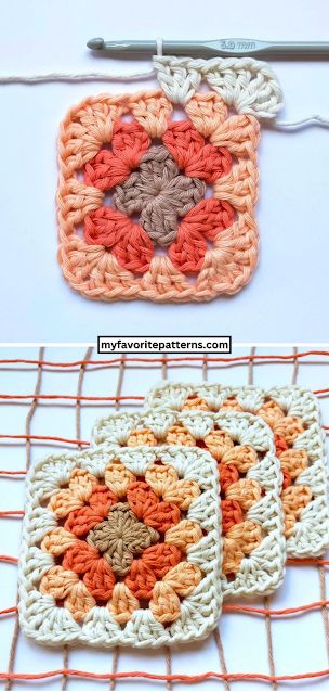 Easy Granny Square Crochet Pattern for Beginners Crochet Granny Square Instructions, Granny Square Crochet Pattern Classic, Easy Flower Granny Square Crochet, Standard Granny Square Crochet Pattern, Classic Granny Square Pattern Free, Standard Granny Square, Beginner Granny Square Crochet Pattern Free, Granny Square Crochet Written Pattern, Thick Granny Square