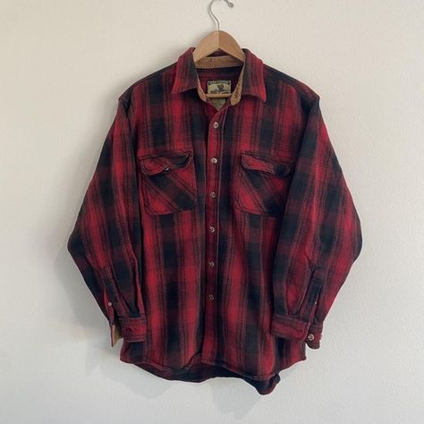 Men's Red and Black Shirt Red And Black Shirt, Vintage Flannel Shirt, Vintage Flannel, Flannel Shirt, Red And Black, Shirt Shop, Black Shirt, Black And Red, Outfit Inspo