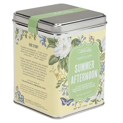 Summer Afternoon Tea, Summer Tea, Garden Images, Summer Afternoon, Colonial Williamsburg, Tea Tins, Tea Art, Tea Blends, Fruit Flavored