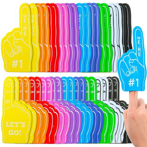 PRICES MAY VARY. Package Includes: you will get 100 pieces of mini foam fingers in vibrant colors, ample quantities can not only satisfy your own needs, but also can share them with your partners Handheld Photo Props: whether you want to play games or participate in sports themed parties, these finger signs are an interesting supplement to your daily necessities; These foam fingers for sports can be applied to various sports parties, including football parties, soccer parties, basketball parties Affordable Team Spirit Wristband For Game Day, Cheap Sports Wristband With Team Spirit, Personalized Team Spirit Wristband For Sports, Volleyball State Goodie Bags, Volleyball Tags For Bags, Sports Party Favors, Football Team Gifts, Cheerleader Gifts, Softball Party