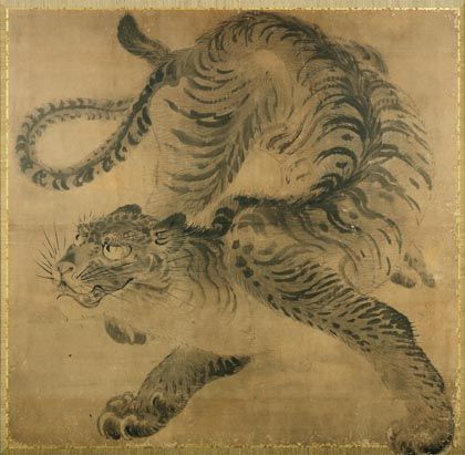 Kawanabe Kyosai, Tiger Party, Japanese Tiger Tattoo, Asian Tigers, Japanese Animals, Japanese Tiger, Tiger Painting, Japanese Drawings, Japanese Art Prints