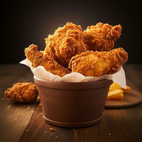 food bucket with chicken wings isolated Chicken Photography Food, Chicken Food Photography, Fried Chicken Bucket, Crispy Fried Chicken Wings, Chicken Bucket, Food Ordering App, Food Photography Background, Chicken Fry, Alpona Design