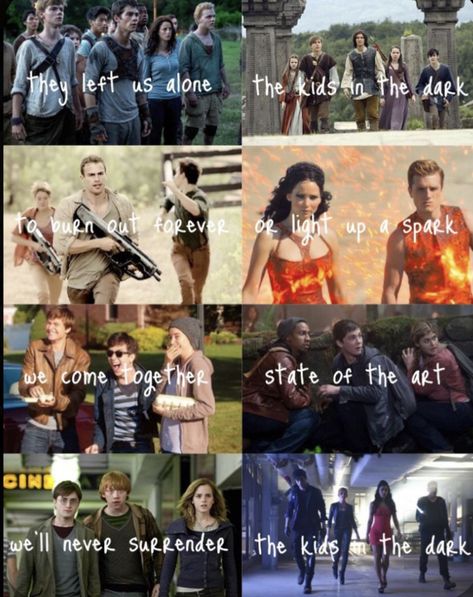 Hunger Games Harry Potter, Book Fandoms Unite, Citate Harry Potter, Fandom Quotes, Girl Power Quotes, Fandoms Unite, Fandom Crossover, Book Jokes, Book Tv