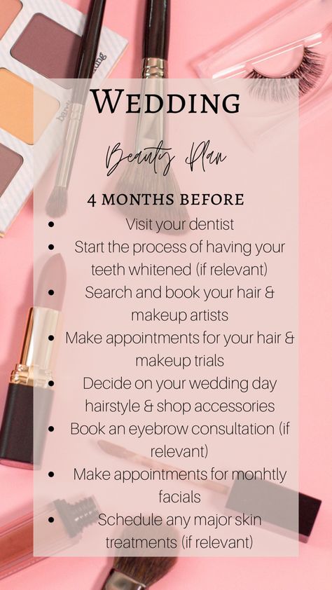 Wedding Beauty plan Wedding Planner Aesthetic, Wedding Planers, Wedding Beauty Plan, Folder Ideas, Aesthetic Routines, Wedding Budget Planner, Beauty Plan, Wedding Checklists, Makeup Trial