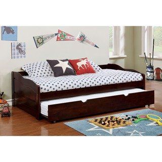 Taylor & Olive Savery Transitional Wooden Daybed with Twin-size Trundle (Espresso), Kids Unisex, Brown Trundle Bed Ideas, Full Daybed With Trundle, Wooden Daybed With Trundle, Platform Daybed, Wooden Daybed, Twin Daybed With Trundle, Twin Daybed, Twin Trundle Bed, Daybed With Trundle