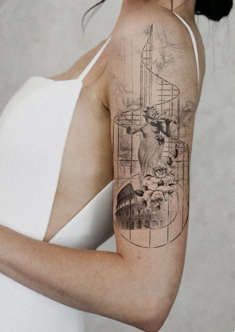 Architecture Tattoo Ideas, Geometric Tattoo Leg, Artsy Tattoos, Tattoo Catalog, Astronaut Tattoo, Rose Shoulder Tattoo, Animal Tattoo Ideas, Choose Her, Why Her