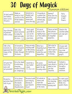 30 Day Witchy Challenge, 30 Days Of Witchcraft, Litha Summer Solstice, 2024 Bujo, Wiccan Rituals, Paganism Spells, Wiccan Witch, Days Challenge, Plank Challenge