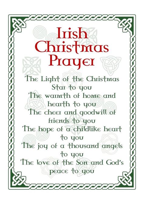 Irish Christmas Prayer Irish Christmas Blessing, Irish Quotes Gaelic, Irish Christmas Decorations, Irish Christmas Traditions, Warm Christmas Decor, Irish Phrases, Irish Blessing Quotes, Christmas Card Verses, Irish Prayer