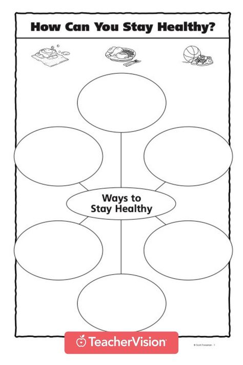 Health Class, Ways To Stay Healthy, School Printables, Health Journal, Staying Healthy, Teacher Printable, Main Idea, Student Planner, Health Promotion