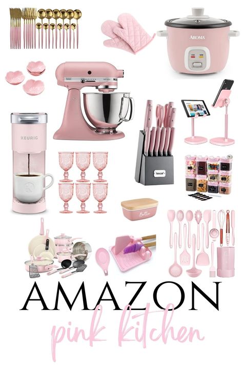 check out my favorite pink kitchen accessories for pink kitchen aesthetic from amazon. pink kitchen accessories, pink kitchen aesthetic, Amazon find, Cute pink kitchen appliances , modern, pastel cabinets, pretty pink accessories, kitchen accent wall, Kitchen pink amazon, Pink kitchen, Girly kitchen, girly cute pink apartment kitchen, Amazon favorites, Parisian kitchen, pink apartment, cute kitchen, pink aesthetic, pink decor, kitchen accessories, kitchen essentials, kitchen finds on amazon Pink Kitchen Aesthetic Modern, Minimalist Pink Kitchen, Girly House Ideas, Pink And Silver Kitchen, Pink Cleaning Aesthetic, Pink Aesthetic Kitchen, Pastel Cabinets, Girly Kitchen Decor Apartment, Pink Home Aesthetic