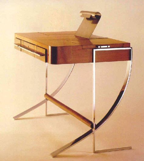 René Herbst writing desk, c1929, France. Lampe Art Deco, Design Art Nouveau, Art Deco Desk, Art Deco Movement, Art Nouveau Design, Deco Furniture, Art Deco Furniture, Cool Ideas, Desk Design