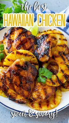 Coconut Marinade, Hawaiian Chicken Recipe, Hawaiian Grilled Chicken, Pollo Tropical, Grilled Pineapple Chicken, Hawaiian Chicken Recipes, Chicken Pineapple, Grill Food, Hawaiian Chicken