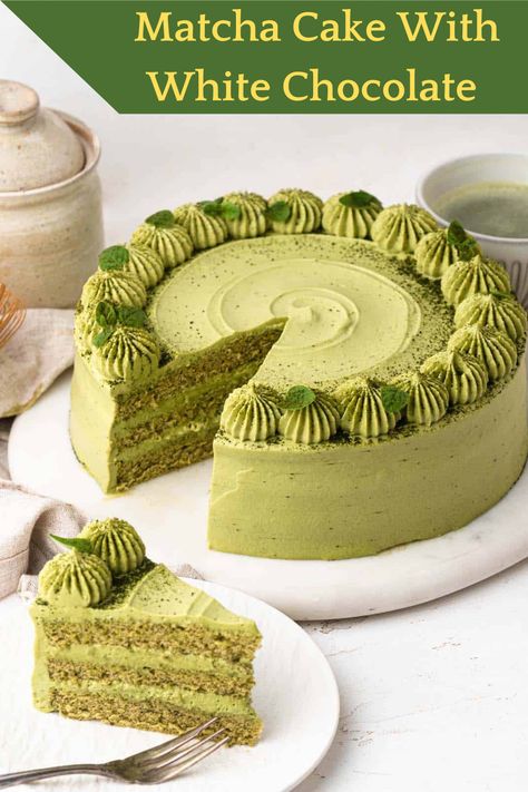 Matcha Cake With White Chocolate Frosting
https://www.theladychef.com/matcha-cake/ Matcha Whipped Cream, Holiday Chocolate Cake, Catherine Zhang, Bakery Style Cake, White Chocolate Frosting, Cake With White Chocolate, Green Tea Cake, Matcha Cake, Matcha Chocolate