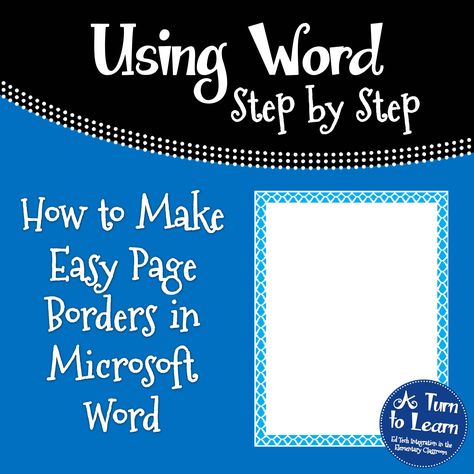 How to Make Easy Page Borders in Microsoft Word! Microsoft Word Lessons, Computer Shortcut Keys, Computer Hacks, Computer Lessons, Computer Help, Computer Shortcuts, Technology Hacks, Word A, Computer Knowledge