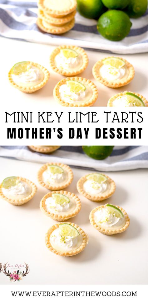 Delicious and adorable key lime pie mini pie or tart desserts. #mothersday #lime #tart #pie #bitesize Key Lime Pie Tartlets, Key Lime Pie Tarts, Mini Keylime Pie Recipe, Lime Tarts Mini, Mini Key Lime Pie Bites, Key Lime Tarts Mini, Mini Key Lime Pie Recipe, Auction Desserts, Key Lime Pie Mini