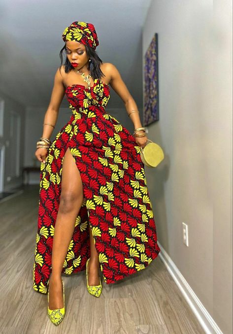 Chitenge Dresses, Chitenge Outfits, Ankara Dress Styles, African Prom Dresses, Best African Dresses, Afrikaanse Mode, African Inspired Clothing, African Fashion Traditional, Ankara Print