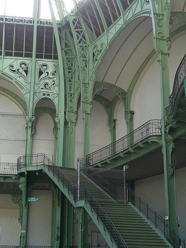 Grand Palais (1900), Art Nouveau. Architecte Henri Deglane. Paris Value Village, Art Nouveau Interior, Paris Green, Green Stones, Flickr Photos, Arched Windows, Stairway To Heaven, Grand Palais, Favourite Colour