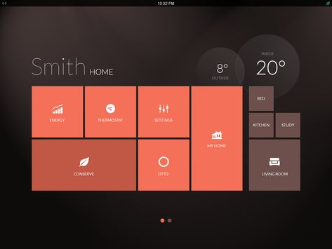 Smart Home by Sam Bible on Dribbble Ux Dashboard, Iot Design, Fluent Design, Smart Panel, Car Ui, Home Security Tips, Floral Logo Design, Smart Home Design, Home Automation System