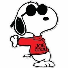 Cool Snoopy, Joe Cool, Snoopy, Red, Black