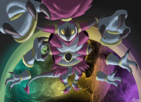 Hoopa Pokemon Art, Hoopa Unbound, Hoopa Pokemon, Pokemon Pixel Art, Mystery Dungeon, Pokemon Pixel, Minecraft Images, Creature Artwork, Animal Jam