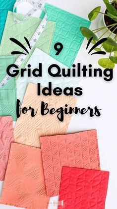 Patchwork, Easy Free Motion Quilting Designs, Block Quilting Designs, Grid Quilting, Easy Quilting Techniques, Hand Quilting Technique, Easy Quilting Design, Hand Quilting Designs, Quilting Stitch Patterns