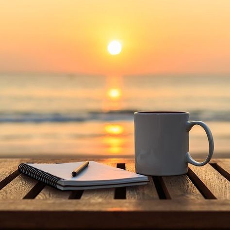 A Coffee, Coffee Cup, The Sun, Notebook, Pen, Sun, Coffee