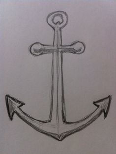 Anchor Drawings, Cool Easy Drawings, Pencil Sketches Easy, Tableau Art, Art Simple, Pencil Art Drawings, Simple Doodles, Art Drawings Sketches Simple, Doodle Drawings