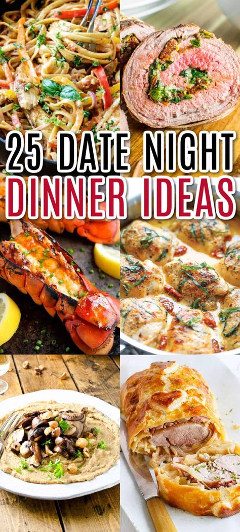 Fancy Family Dinner Ideas, Dinner To Make Together, Saturday Night Dinner Recipes, Nice Dinners To Make At Home, Birthday Dinner Recipes For Him, Unique Meals Dinners, Dinner Ideas For Couples At Home, Fun Dinner For Two, Date Night In Recipes